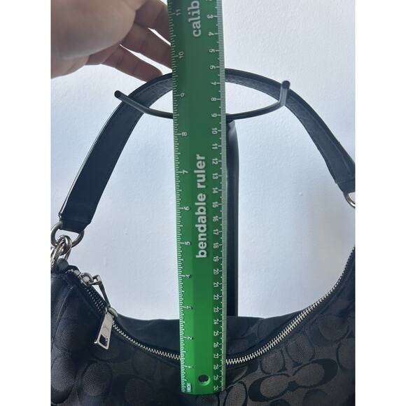 COACH Signature 2-Way Shoulder Bag F36716 2015 in Black and Leather Read PLS - Picture 6 of 13